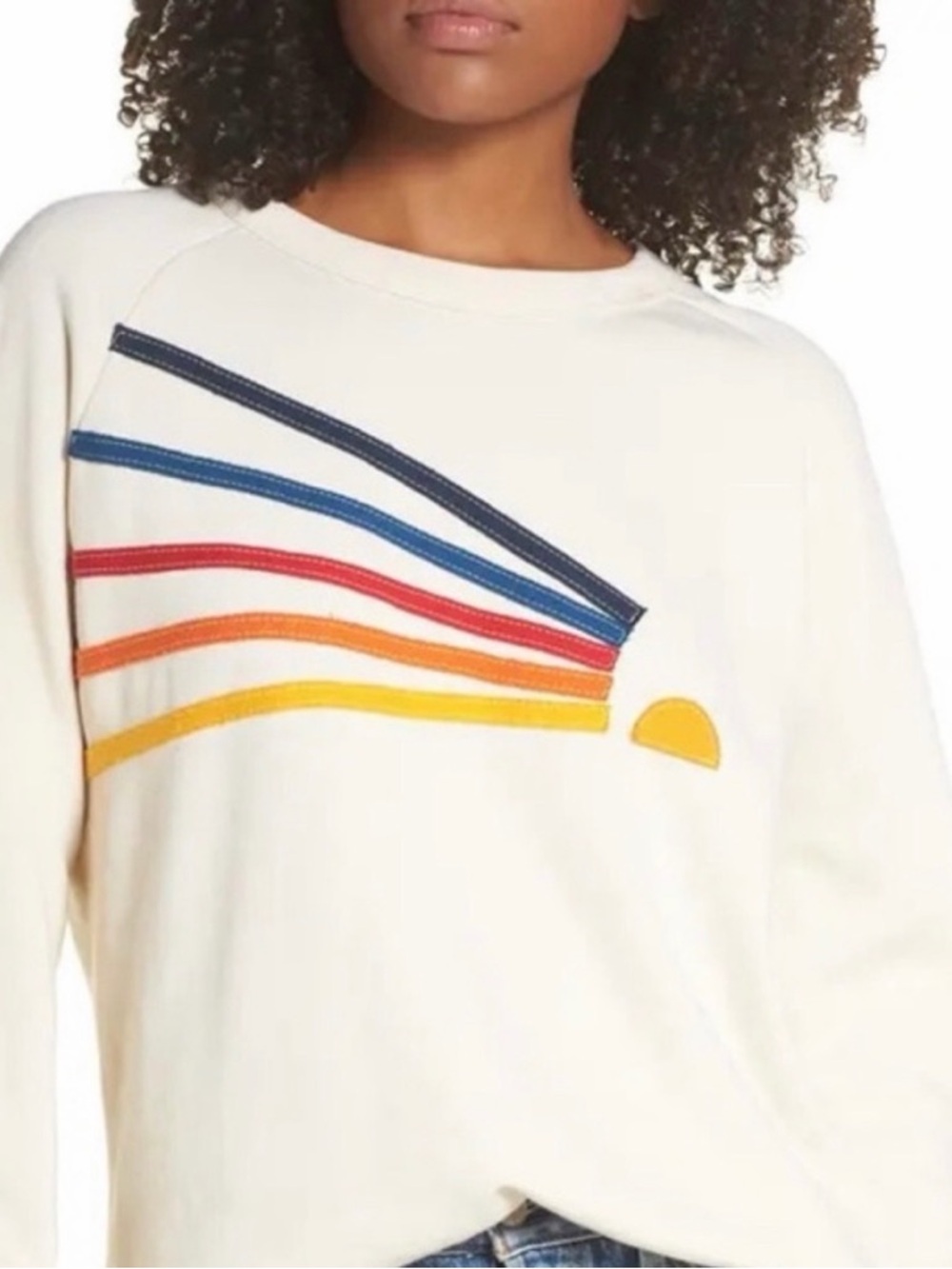Aviator Nation Daydream Cropped Crewneck Sweatshirt
